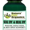 Natura Petz Organics Seal Em & Heal Em Homeopathic Medicine for Wounds for Cats
