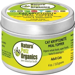 Natura Petz Organics Kryptonite Turkey Flavored Powder Hormone Supplement for Cats, 4-oz tin