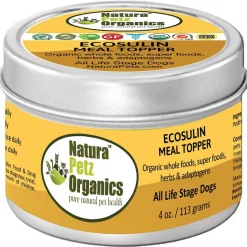 Natura Petz Organics Ecosulin Turkey Flavored Powder Hormone Supplement for Dogs, 4-oz tin