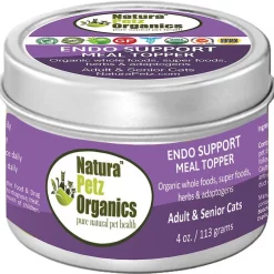 Natura Petz Organics Endo Support Turkey Flavored Powder Hormone Supplement for Cats, 4-oz tin