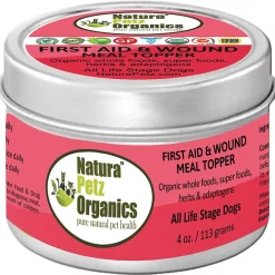 Natura Petz Organics First Aid & Wound Turkey Flavored Powder Immune Supplement for Dogs, 4-oz tin