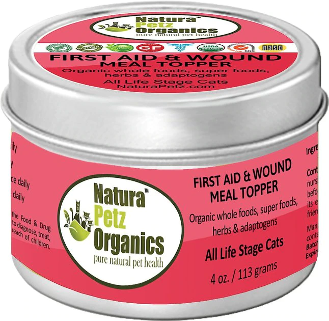 Natura Petz Organics First Aid & Wound Turkey Flavored Powder Immune Supplement for Cats, 4-oz tin 1 Natura Petz Organics First Aid & Wound Turkey Flavored Powder Immune Supplement for Cats, 4-oz tin