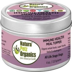 Natura Petz Organics Immune Health Turkey Flavored Powder Immune Supplement for Dogs, 4-oz tin