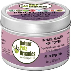 Natura Petz Organics Immune Health Turkey Flavored Powder Immune Supplement for Cats, 4-oz tin