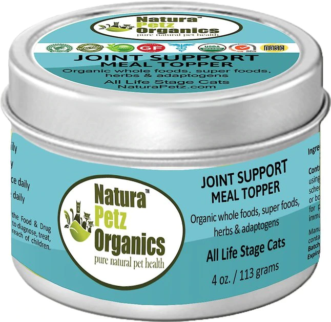 Natura Petz Organics Joint Support Turkey Flavored Powder Joint Supplement for Cats, 4-oz tin 1 Natura Petz Organics Joint Support Turkey Flavored Powder Joint Supplement for Cats, 4-oz tin