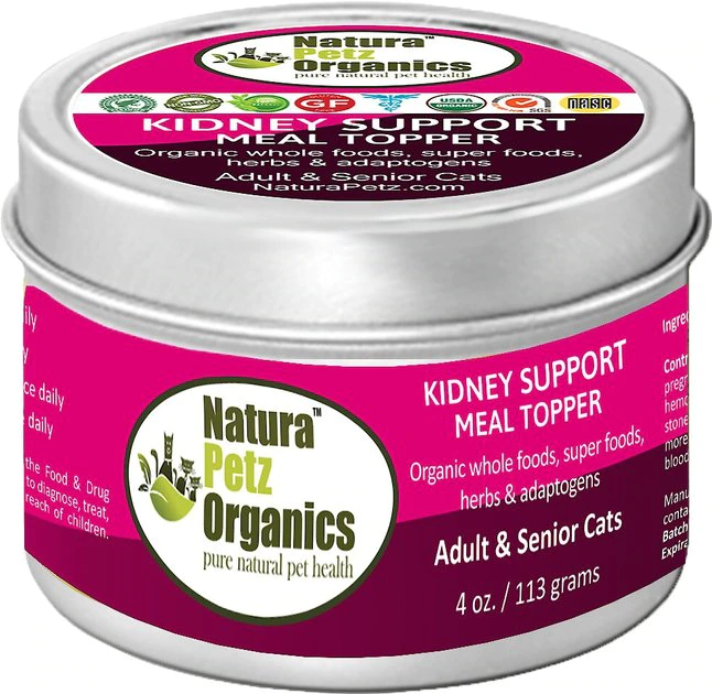 Natura Petz Organics Kidney Support Turkey Flavored Powder Kidney Supplement for Cats, 4-oz tin 1 Natura Petz Organics Kidney Support Turkey Flavored Powder Kidney Supplement for Cats, 4-oz tin
