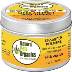 Natura Petz Organics Life's An Itch Turkey Flavored Powder Allergy Supplement for Cats, 4-oz tin