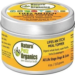 Natura Petz Organics Life's An Itch Turkey Flavored Powder Allergy Supplement for Dogs & Cats, 4-oz tin