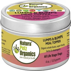Natura Petz Organics Lumps & Bumps Turkey Flavored Powder Skin & Coat Supplement for Dogs, 4-oz tin