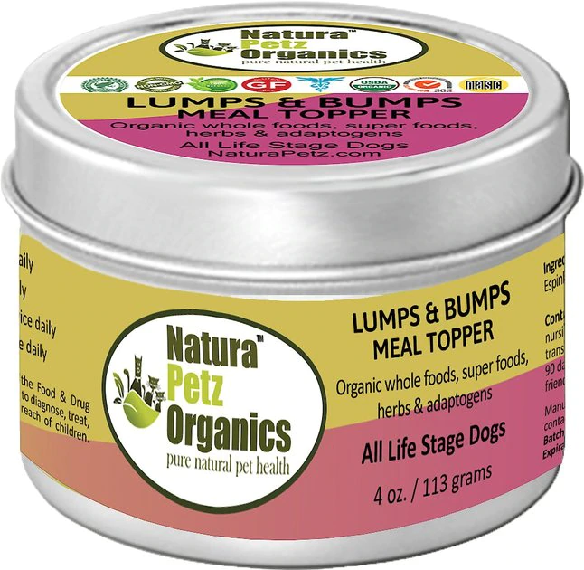 Natura Petz Organics Lumps & Bumps Turkey Flavored Powder Skin & Coat Supplement for Dogs, 4-oz tin 1 Natura Petz Organics Lumps & Bumps Turkey Flavored Powder Skin & Coat Supplement for Dogs, 4-oz tin