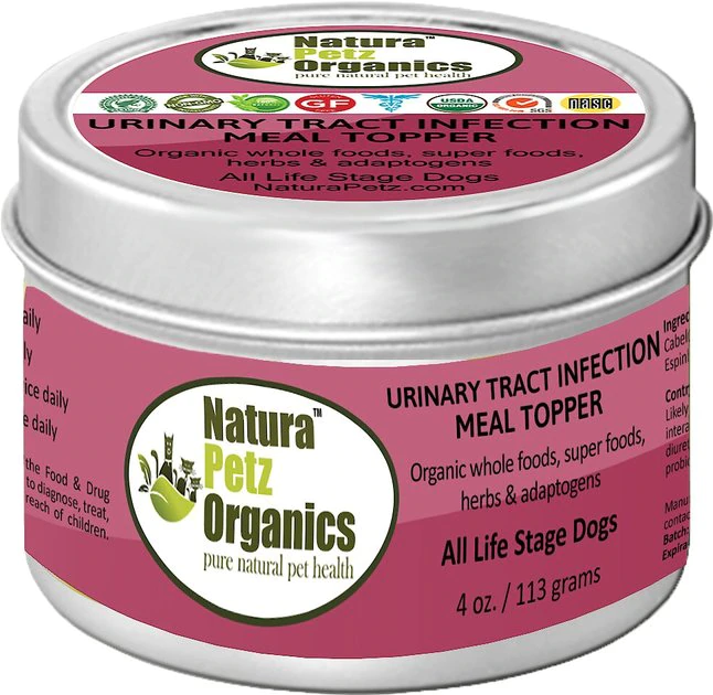 Natura Petz Organics Urinary Tract Infection Turkey Flavored Powder Urinary & Kidney Supplement for Dogs, 4-oz tin 1 Natura Petz Organics Urinary Tract Infection Turkey Flavored Powder Urinary & Kidney Supplement for Dogs, 4-oz tin