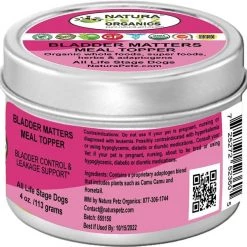 Natura Petz Organics Bladder Matters Dog Supplement, 4-oz jar -Natura Petz Organics Sales 2022 314149 PT2. SY630 V1635456976