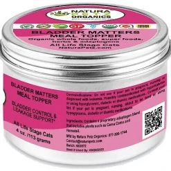 Natura Petz Organics Bladder Matters Cat Supplement, 4-oz jar -Natura Petz Organics Sales 2022 314151 PT2. SY630 V1635460905