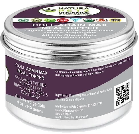 Natura Petz Organics Coll-Again Cat Supplement, 4-oz jar 3 Natura Petz Organics Coll-Again Cat Supplement, 4-oz jar - Image 3