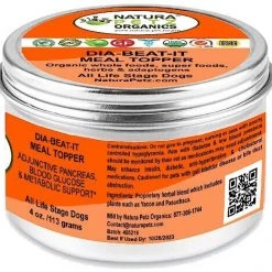 Natura Petz Organics Dia-Beat-It Dog Supplement, 4-oz jar -Natura Petz Organics Sales 2022 314157 PT2. SY630 V1635772281