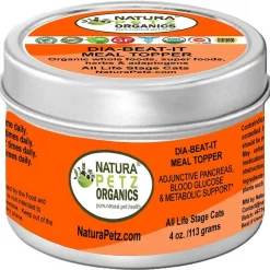Natura Petz Organics Dia-Beat-It Cat Supplement, 4-oz jar