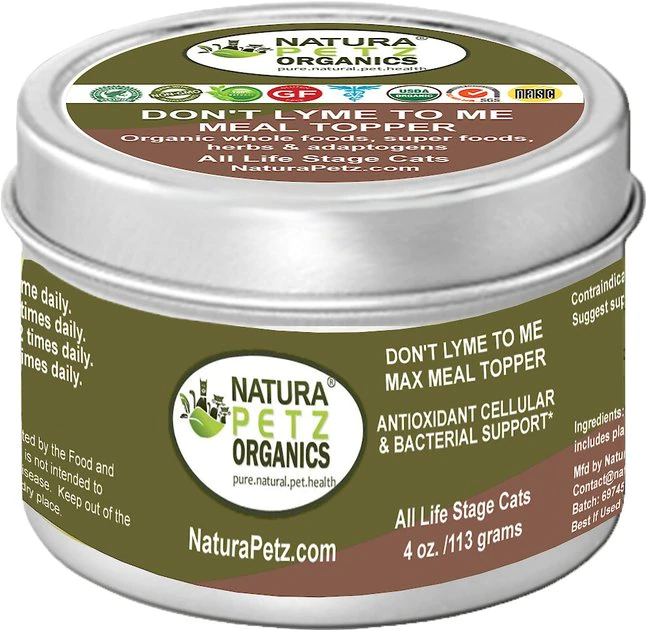 Natura Petz Organics Don't Lyme To Me Homeopathic Medicine for Lyme Disease for Cats, 4-oz jar 1 Natura Petz Organics Don't Lyme To Me Homeopathic Medicine for Lyme Disease for Cats, 4-oz jar