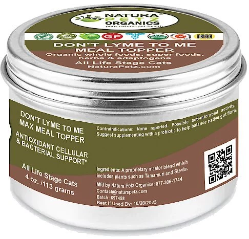 Natura Petz Organics Don't Lyme To Me Homeopathic Medicine for Lyme Disease for Cats, 4-oz jar 3 Natura Petz Organics Don't Lyme To Me Homeopathic Medicine for Lyme Disease for Cats, 4-oz jar - Image 3