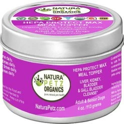 Natura Petz Organics Hepa Protect Max Dog Supplement, 4-oz jar