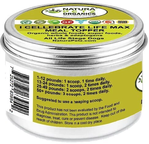 Natura Petz Organics I-Cellebrate Life Max Dog Supplement, 4-oz jar 2 Natura Petz Organics I-Cellebrate Life Max Dog Supplement, 4-oz jar - Image 2