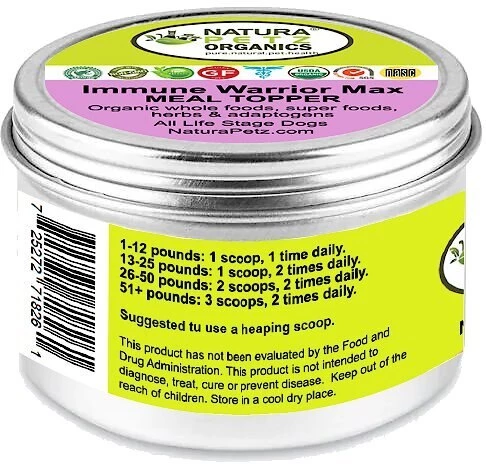 Natura Petz Organics Immune Warrior Dog Supplement, 4-oz jar 2 Natura Petz Organics Immune Warrior Dog Supplement, 4-oz jar - Image 2