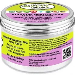 Natura Petz Organics Immune Warrior Dog Supplement, 4-oz jar 6 Natura Petz Organics Immune Warrior Dog Supplement, 4-oz jar -Natura Petz Organics Sales 2022 314173 PT2. SY630 V1635772592