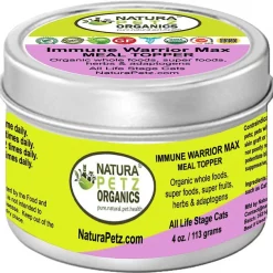 Natura Petz Organics Immune Warrior Cat Supplement, 4-oz jar