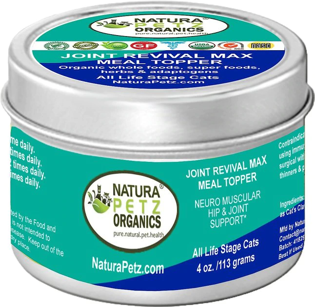Natura Petz Organics Joint Revival Max Cat Supplement, 4-oz jar 1 Natura Petz Organics Joint Revival Max Cat Supplement, 4-oz jar