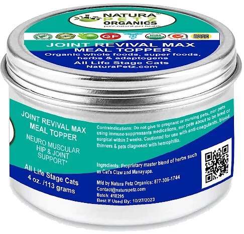Natura Petz Organics Joint Revival Max Cat Supplement, 4-oz jar 3 Natura Petz Organics Joint Revival Max Cat Supplement, 4-oz jar - Image 3