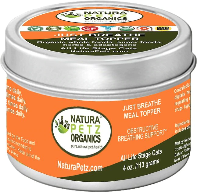 Natura Petz Organics Just Breathe Cat Supplement, 4-oz jar 1 Natura Petz Organics Just Breathe Cat Supplement, 4-oz jar