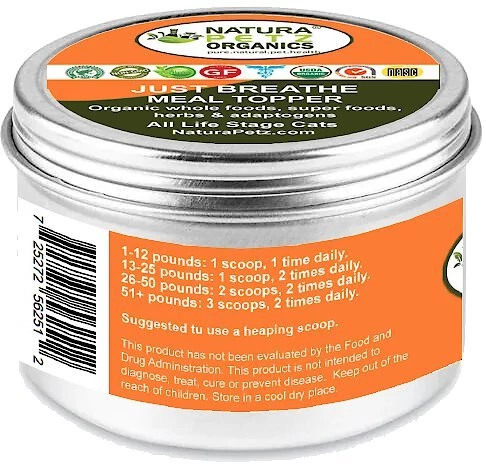 Natura Petz Organics Just Breathe Cat Supplement, 4-oz jar 2 Natura Petz Organics Just Breathe Cat Supplement, 4-oz jar - Image 2