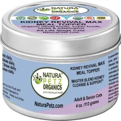 Natura Petz Organics Natura Pets Organics Kidney Revival Max Cat Supplement, 4-oz jar