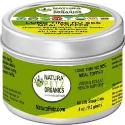 Natura Petz Organics Long Time No See Cat Supplement, 4-oz jar