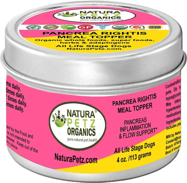Natura Petz Organics Pancrea Rightis Homeopathic Medicine for Pancreatitis for Dogs, 4-oz jar 1 Natura Petz Organics Pancrea Rightis Homeopathic Medicine for Pancreatitis for Dogs, 4-oz jar