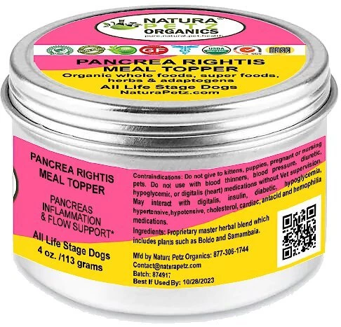 Natura Petz Organics Pancrea Rightis Homeopathic Medicine for Pancreatitis for Dogs, 4-oz jar 3 Natura Petz Organics Pancrea Rightis Homeopathic Medicine for Pancreatitis for Dogs, 4-oz jar - Image 3