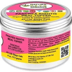 Natura Petz Organics Pancrea Rightis Homeopathic Medicine for Pancreatitis for Cats, 4-oz jar -Natura Petz Organics Sales 2022 314199 PT2. SY630 V1635773793