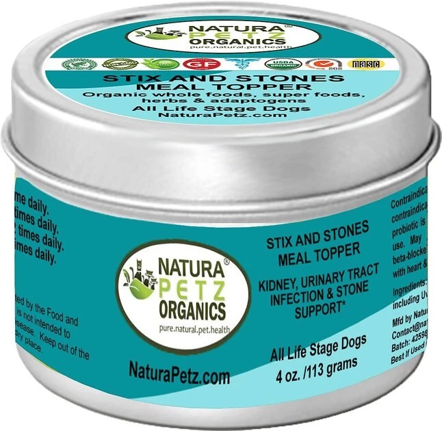 Natura Petz Organics Stix & Stones Dog Supplement, 4-oz jar 1 Natura Petz Organics Stix & Stones Dog Supplement, 4-oz jar