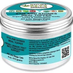 Natura Petz Organics Stix & Stones Cat Supplement, 4-oz jar -Natura Petz Organics Sales 2022 314203 PT2. SY630 V1635773487