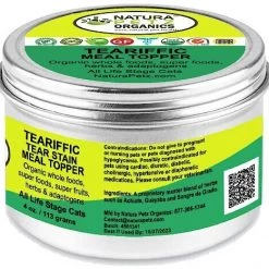 Natura Petz Organics Teariffic Cat Supplement, 4-oz jar -Natura Petz Organics Sales 2022 314207 PT2. SY630 V1635772591