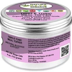 Natura Petz Organics Tinkle Tonic Cat Supplement, 4-oz jar -Natura Petz Organics Sales 2022 314211 PT2. SY630 V1635772878