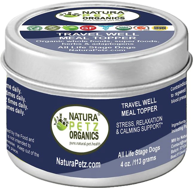 Natura Petz Organics Nature Petz Organics Travel Well Dog Supplement, 4-oz jar 1 Natura Petz Organics Nature Petz Organics Travel Well Dog Supplement, 4-oz jar