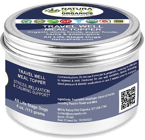 Natura Petz Organics Nature Petz Organics Travel Well Dog Supplement, 4-oz jar 3 Natura Petz Organics Nature Petz Organics Travel Well Dog Supplement, 4-oz jar - Image 3