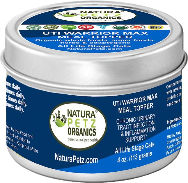 Natura Petz Organics Uti Warrior Cat Supplement, 4-oz jar 1 Natura Petz Organics Uti Warrior Cat Supplement, 4-oz jar