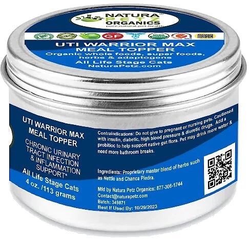 Natura Petz Organics Uti Warrior Cat Supplement, 4-oz jar 3 Natura Petz Organics Uti Warrior Cat Supplement, 4-oz jar - Image 3