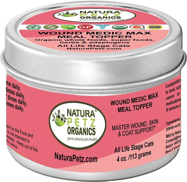 Natura Petz Organics Wound Medic Cat Supplement, 4-oz jar 1 Natura Petz Organics Wound Medic Cat Supplement, 4-oz jar