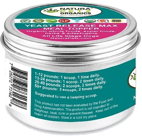 Natura Petz Organics Yeast Release Turkey Flavored Powder Supplement for Dogs, 4-oz jar 2 Natura Petz Organics Yeast Release Turkey Flavored Powder Supplement for Dogs, 4-oz jar - Image 2