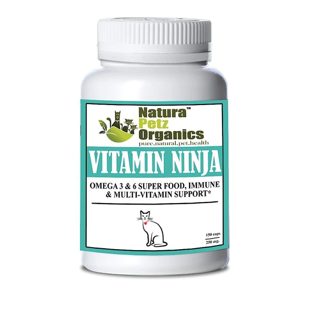 Natura Petz Organics Vitamin Ninja Cat Supplement, 150 count 1 Natura Petz Organics Vitamin Ninja Cat Supplement, 150 count