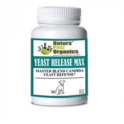 Natura Petz Organics Yeast Release Max Turkey Flavored Capsules Digestive Supplement for Dogs, 90 count